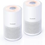 FULMINARE Air Purifiers for Bedroom H13 True HEPA Air Filter Quiet Air Cleaner With Night Light Portable Small Air Purifier for Home, Office, Living Room (White 2 Pack)