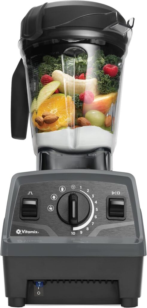Vitamix Explorian with Programs, Three Blending Programs, Professional-Grade Blender for Smoothies and More, Self-Cleaning Kitchen Appliance, 64 Oz Container, Slate (Renewed Premium)