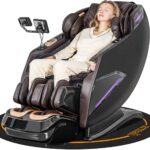 4D Massage Chairs Full Body,Zero Gravity SL-Track Shiatsu Massage Chair Recliner,Core Heating,20 Massage Techniques,Deep Yoga Stretch,Foot Rollers, Ai Voice,Touch Screen,Wireless Charging