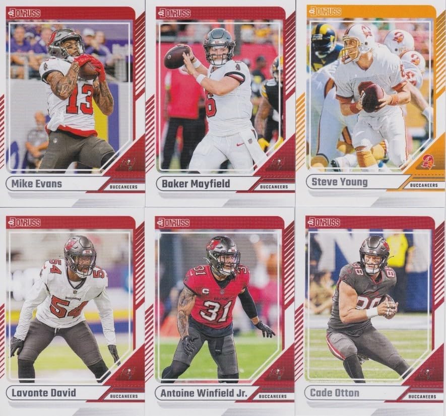 New 2024 Panini Donruss TAMPA BAY BUCCANEERS Complete Football Card Team Set (Bucky Irvin RATED ROOKIE) – 12 Card Complete Team Set w/Rookies