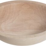 Hand Carved Wooden Decorative Bowl for Home Entryway Decor, Wood Centerpiece Bowl for Coffee Table Decor, Wood Dough Bowl for Farmhouse Decor (Natural)