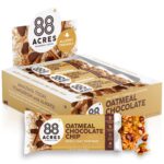88 Acres Granola Bars | Oatmeal Chocolate Chip | Gluten Free, Nut-Free Oat and Seed Granola Bar | Vegan & Always Non GMO | 12 Pack
