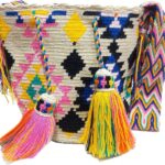 Handmade Wayuu Crochet Tote Bag, Woven Mochila, Colombian Tribal Bag, Beach Bag