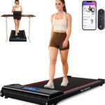 NeoSilent Walking Pad Treadmill Under Desk for Home with BLDC Core and Extra-Large Belt, App and Remote Control, Portable and Compact for Small Space
