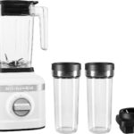 KitchenAid K150 3 Speed Ice Crushing Blender with 2 Personal Blender Jars – KSB1332Y – White