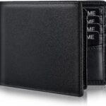 Genuine Leather Wallet for Men Bifold RFID Blocking Wallets with 12 Card Slots, 2ID Window & 2 Cash Pocket – Includes Gift Box
