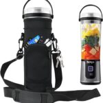 Storage Sleeve Bag for Ninja Blast Portable Blender with Shoulder Strap and Accessory Pocket Compatible with Ninja BC151NV/BC51NV/BC151BK/BC151CR/BC151EM/BC151PR/BC151WH Blast Portable Blender(Black)