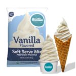Frostline Vanilla Soft Serve Ice Cream Mix, Lactose & Gluten Free – Just Add Water, Dairy, or Dairy Free Alternative, Use with Blender, Countertop Ice Cream Maker, Soft Serve Machine – 6 lb Bag