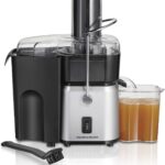 Hamilton Beach Juicer Machine, Centrifugal Extractor, Big Mouth 3″ Feed Chute, Easy Clean, 2-Speeds, 30 oz. BPA Free Pitcher, 700 Watt Motor, Cleaning Brush, Black (67840)