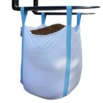 10 Pack FIBC Bulk Bag,Flexible Bulk Bags 1.5 Ton Bag, 35″L x 35″W x 43″H, 3300lbs SWL, Duffle Top Flat Bottom Heavy Duty, Woven Polypropylene Bags