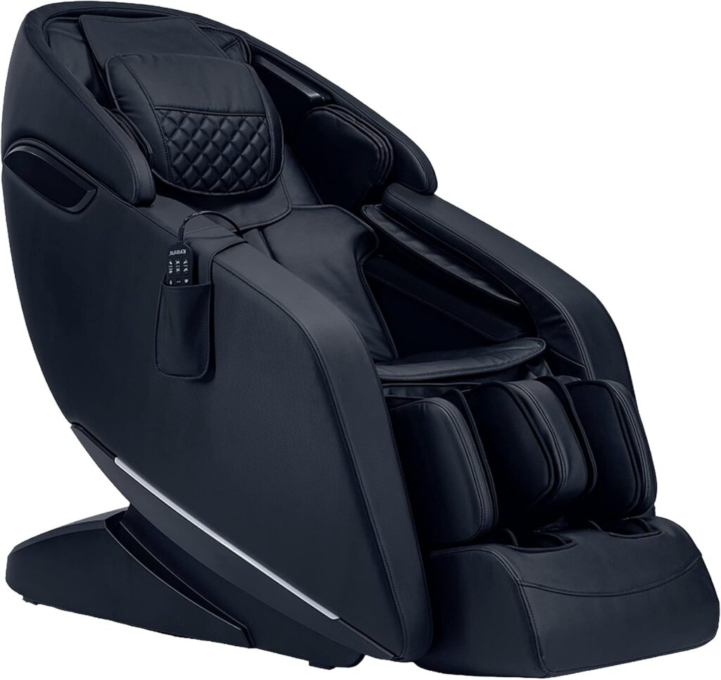 Kyota M380 Genki Massage Chair, Black, Modern Style, Zero-Gravity Recliner, Shiatsu Massage, Voice Controlled, Chromotherapy Lights, 50 x 30 x 40 inches, 200 lbs Weight Capacity