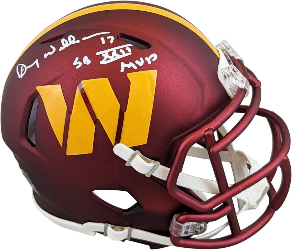 Commanders Doug Williams “SB XXII MVP” Signed Speed Mini Helmet BAS Witnessed