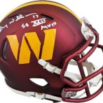 Commanders Doug Williams “SB XXII MVP” Signed Speed Mini Helmet BAS Witnessed