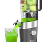 Aeitto Cold Press Juicer, Juicer Machines, with Large Feed Chute, Easy to Clean, High Juice Yield, For Whole Vegetables and Fruits,Slow Masticating Juicers, Easy to Assemble