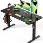 SIAGO Electric Standing Desk Adjustable – 48 x 24 Inch Sit Stand up Desk with Cable Management – 3 Memory Preset Adjustable Height Table