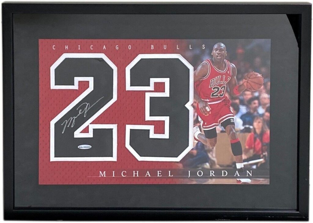 Michael Jordan Signed Jersey Numbers #23 Display Upper Deck UDA COA – Sports Memorabilia