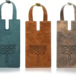 3pcs Western Boot Wallet with Snap Strap –Leather Card Holder for Cowboy Boots | Handcrafted Slim Wallet for Women & Men | RFID Blocking Cash Strap Pocket Credit Card Holder (Three colors)
