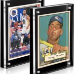 Acrylic Card Display Frame, Magnetic Trading Card Frames – Desktop Protector, 2 Sets Black