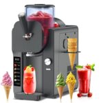 Ice Cream Maker, Slushie Machine for Home, Slushy Machine 70 oz Margarita Machine with 6 Preset Programs for Ice Cream, Frozen Yogurt or Gelato, Adjustable Thickness, Gray