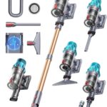 Cordless Vacuum Cleaner 600W/50Kpa, Stick Vacuum Cleaners 65 Mins Max Runtime with Charging Dock, Self-Standing Handheld Vacuum with Touch Display, 6-in-1 Vacuum Cleaner for Carpet/Hard Floor/Pet Hair