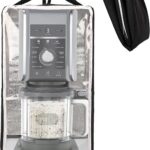Clear Dust Cover Compatible with Ninja CREAMi NC501, NC301, NC299AMZ, Ice Cream Machine Dust Cover with Hanging Strap Fits Ninja Ice Cream Maker Machine, Black