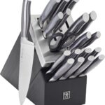 HENCKELS Graphite 20-pc Self-Sharpening Knife Set with Block – Black