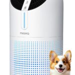MOOKA Air Purifiers for Home Large Room up to 1095ft², H13 HEPA Filter Air Cleaner for Pets Bedroom Remove Smoke Dust Pollens Dander, Room Air Purifier with Timer Lock 4 Modes Night Light, M02