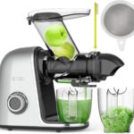 COZII Cold Press Juicer Extractor, Slow Masticating Juicer Soft/hard Mode, 3.6″ Large Feed Chute For Vegetable and Fruit, Easy to Clean, Quiet Motor, High Juice Yield, Dishwasher Safe