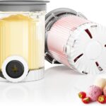 Creami Swirl Pints & Lids for Ninja Swirl Ice Cream Maker NC700 Series, Swirl Container Replacement for Ninja Creami, BPA-Free & Dishwasher Safe (2Grey, 2Pack)