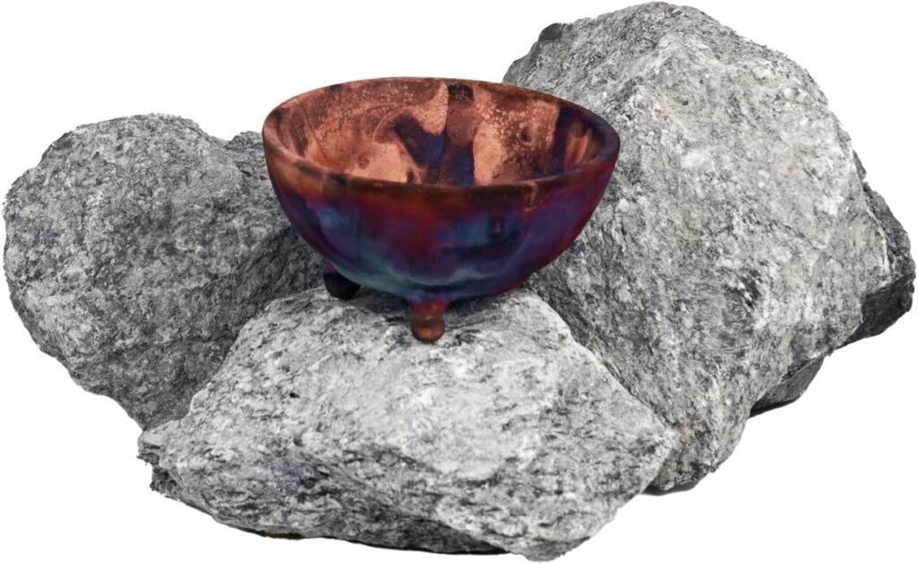 RAAQUU Mizu 3 inch Handmade Ceramic Raku Bowl – Pottery Gifts for Her, Boho, Gift for Mom, Home Décor – FC