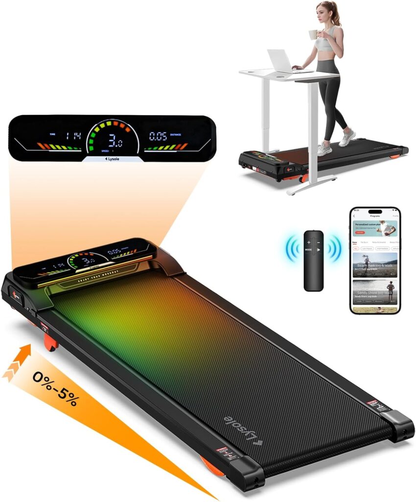 Walking Pad Treadmill with Incline,Treadmills for Home and Office,340 Lb Capacity,4 in 1 Portable Under Desk Treadmill with Remote Control,Large LED Display
