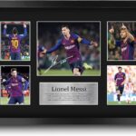 HWC Trading Lionel Messi Signed A4 16 x 12 inch (A3) Printed Gifts Autograph Photo Display (Barcelona 16″ x 12″ Framed)