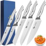 MAD SHARK Kitchen Knife Set, 5PCS Sharp Ultra Chef Knife Set, High Carbon Stainless Steel Knives Set with Ergonomic Handle, Professional Kitchen Knives Sets, Gift Box Packaging