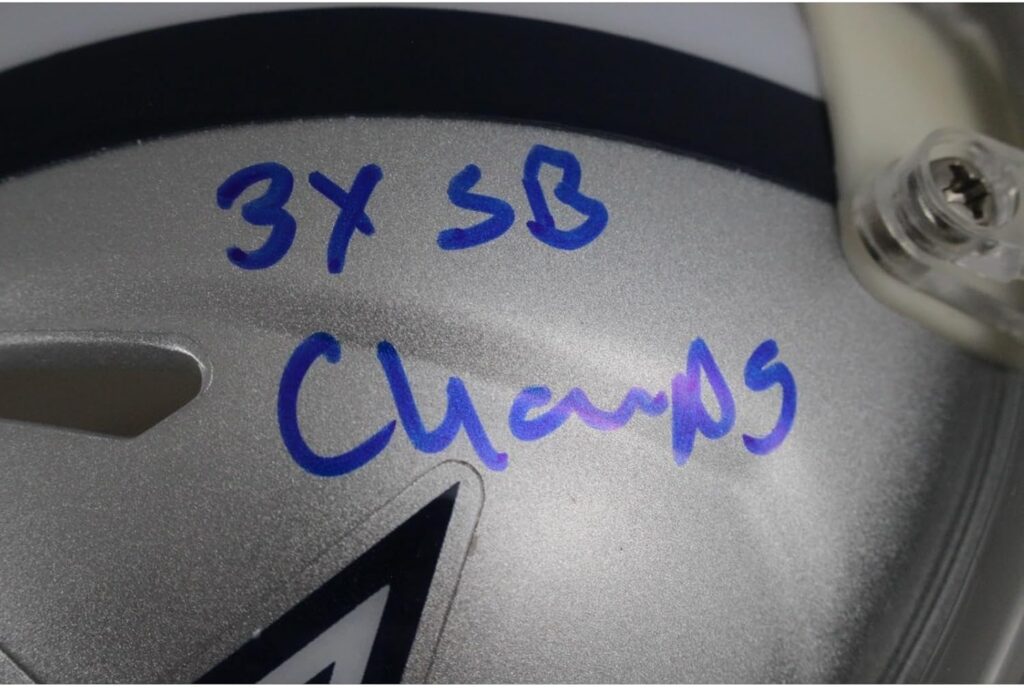 Jay Novacek Autographed/Signed Dallas Cowboys Mini Helmet Beckett Witness 49698 – Autographed NFL Mini Helmets