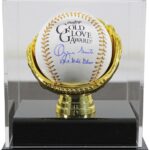 Cardinals Ozzie Smith “13x Glove” Signed GG Logo Oml Baseball w/Case Fan – Autographed MLB Gloves