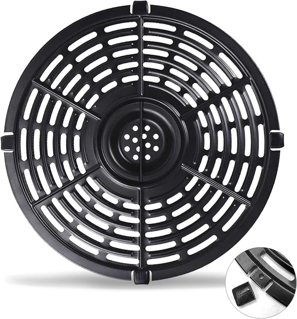Air Fryer Grill Pan, 7.87” Round Accessories Rack Replacement Parts Grill Crisper Plate Tray for Chefman 3.6QT Ultrean 4.2QT Power XL 4QT Emeril Lagasse 4QT Instant Pot Duo Crisp Air Fryer