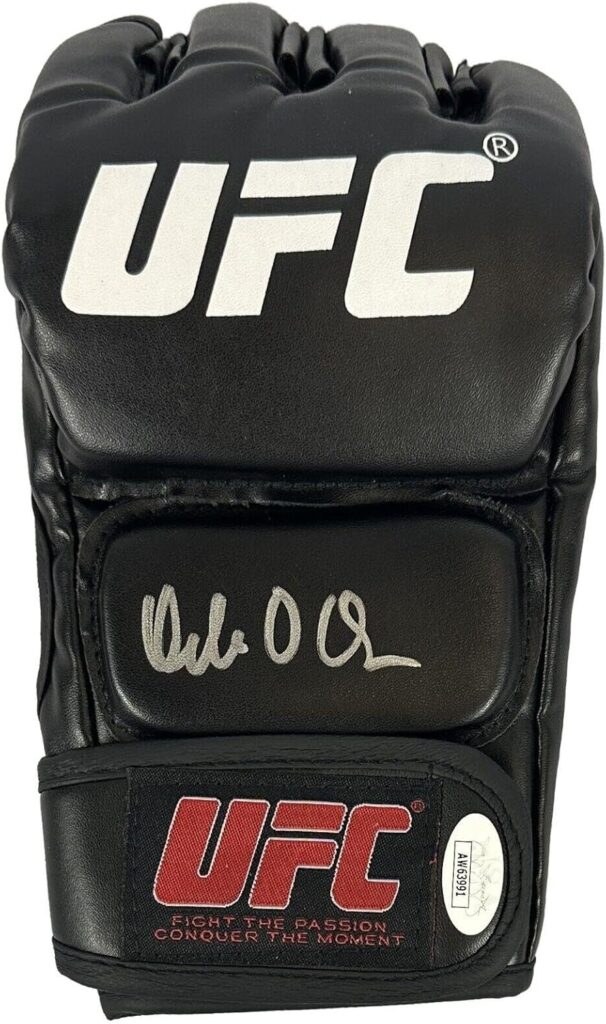 Ode Osbourne autographed signed glove UFC COA JSA The Jamaican Sensation – Autographed MLB Gloves