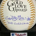 Carlos Pena Tampa Bay Rays 2008 Glove Signed Glove Oml Baseball – Autographed MLB Gloves