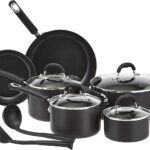 Amazon Basics Hard Anodized Non-Stick 12-Piece Cookware Set, Black – Pots, Pans and Utensils