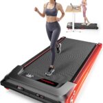 Walking Pad, Incline Walking Pad Treadmill, Under Desk Treadmills 265 Lbs Capacity, 2.5HP Low Noise Portable Running Machine for Home and Office, with LED Display, Remote Control
