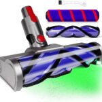 2 Brushes Vacuum Head Replacement for Dyson V7/V8/V10/V11/V15((Not for Slim) | Anti-Tangle Motorhead Brush Roller with LED Light | Quick-Release Cordless Vacuum Cleaner Head for Carpet, Hardwood, Tile