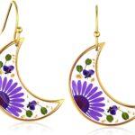 Pressed Flower Earrings Daffodils Pressed Wildflower Earrings Handmade Earrings Dry Flower Earring