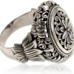 NOVICA Artisan Handmade .925 Sterling Silver Flower Ring Floral Cocktail Indonesia ‘Precious Lotus’