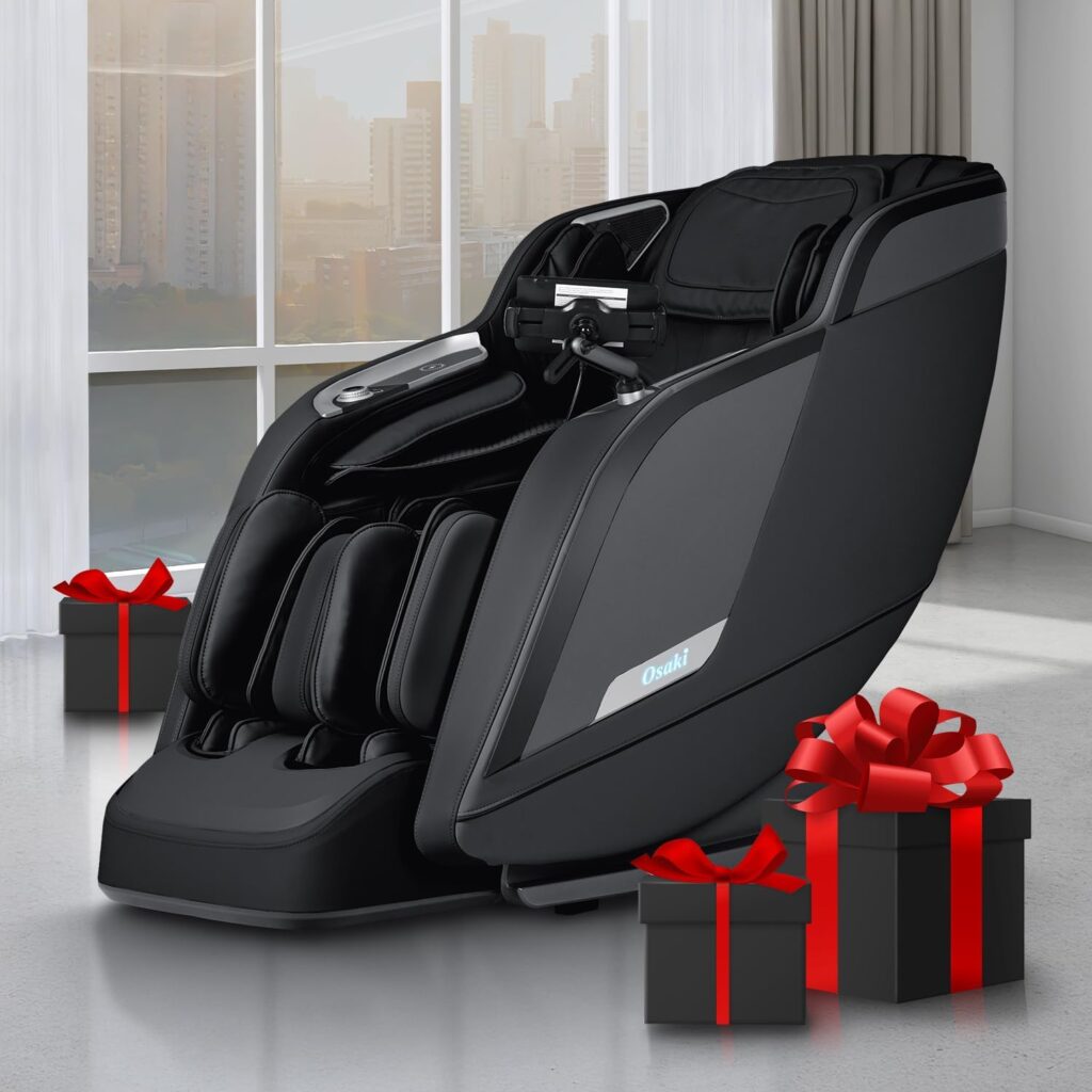 Osaki Vibe 4D l 4D Massage Mechanism l Automatic Body Scan l Deep Calf-Kneading l Space-Saving Technology l 3-Stage Zero Gravity l 32-Cell Full Body Air Massage (Black)