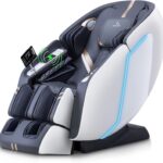 MassaMAX 4D Full Body Massage Chair with Zero Gravity, Extendable Footrest, SL Track, 15 Modes, AI Voice Control, Yoga Stretch, Foot Rollers, and Waist & Calves Heating Comfort with Cover (White)