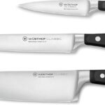 WÜSTHOF Classic 3-Piece Chef’s Knife Set, Black
