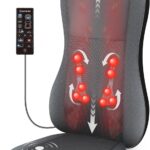COMFIER Shiatsu Full Back Massager,Massage Chair Pad with Heat,2D/3D Massage Seat Cushion,Chair Massager with 10 Shiatsu Nodes, Rolling Kneading Chair Pads for Lower Back,Gift for Men,Women