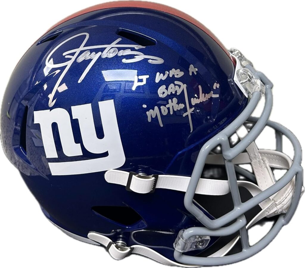 Lawrence Taylor Signed Full Size NY Giants Replica Speed Helmet JSA Bad Mofo 1 – Autographed NFL Helmets