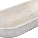 Dough Bowl, Wooden Dough Bowls for Decor, Wooden Bowls Decorative (L19 x W8 x H3 inches)