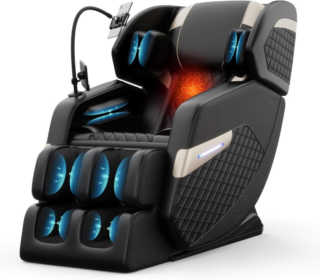 Zero Gravity Massage Chair Full Body Shiatsu Massage Chair Recliner with Heat, Air Pressure Massage, Foot Rollers, Touch Screen, Luxury Home Relaxation Back Fatigue Pain Relief